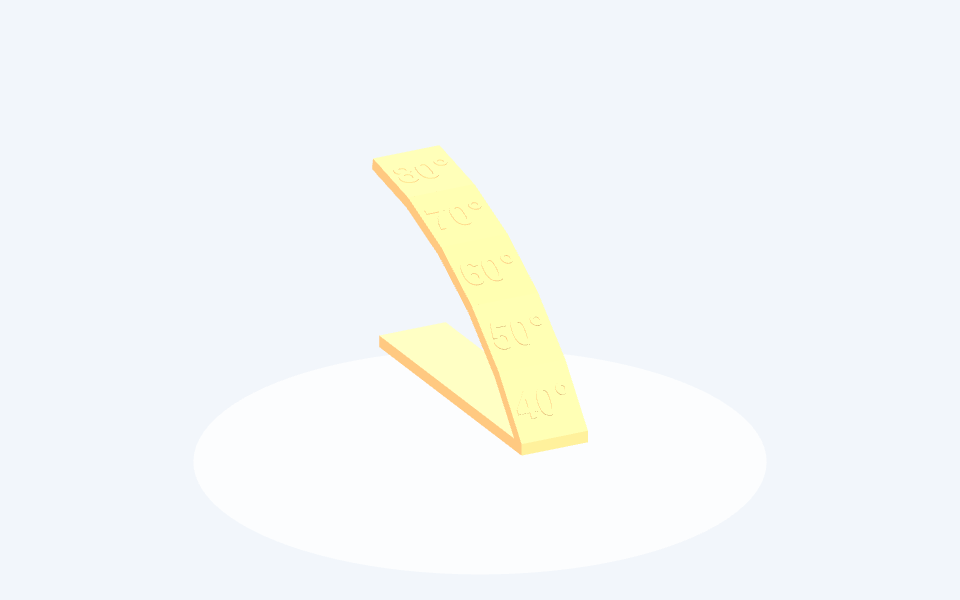 Overhang Test open 3D print calibration model